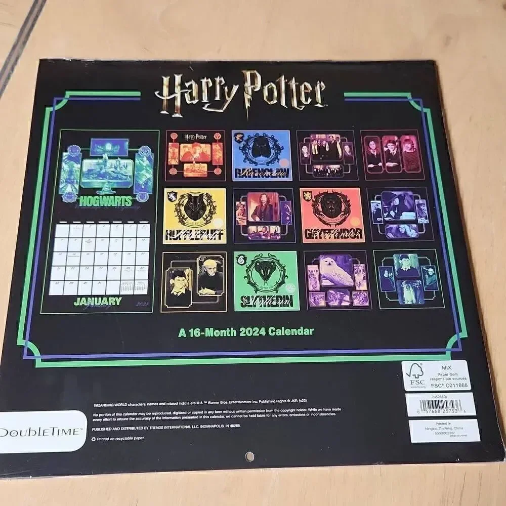 Harry Potter 16 month 2024 wall calendar
